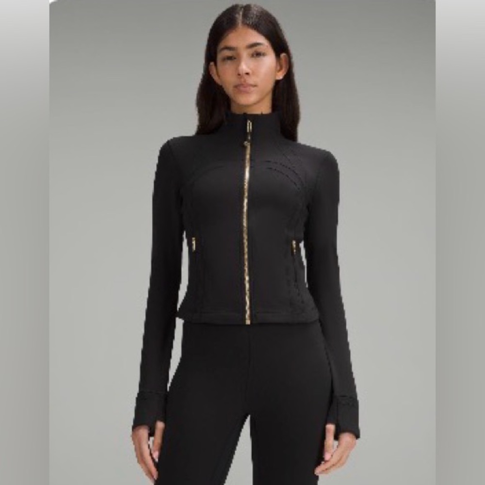 lululemon athletica Define Jacket Black with Gold Zipper Sz 10